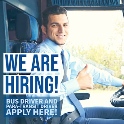We are Hiring! Bus drivers and para-transit drivers