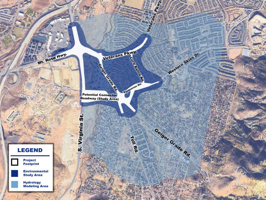 Geiger Grade Project Area map