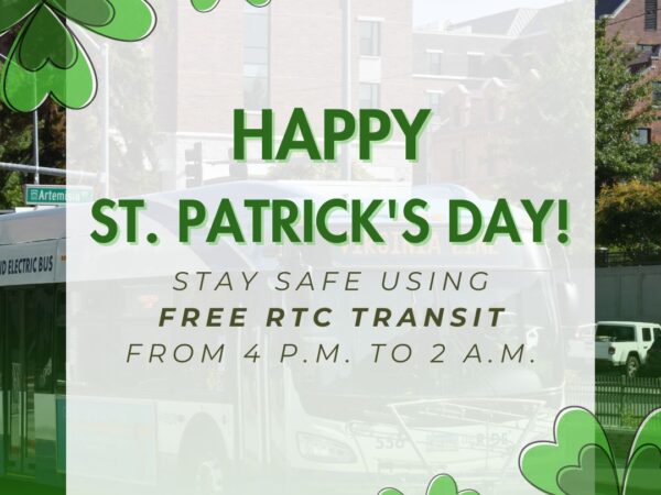 RTC Provides Free Transit on St. Patrick’s Day