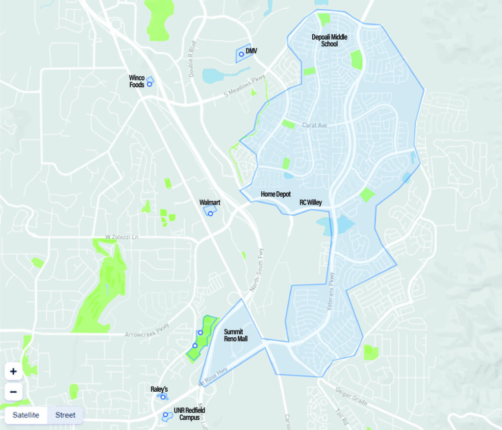 South Meadows Zone Map