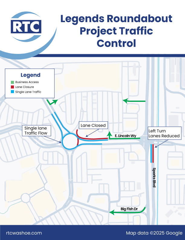 A map of detours for the Legends Roundabouts Project.