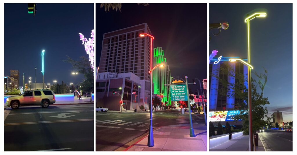 A rendering of proposed lighting improvements on Fourth Street.