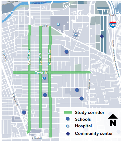 Map of project limits highlighted 